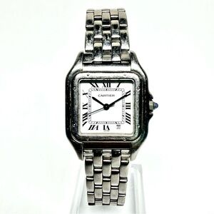 CARTIER PANTHERE Quartz 27mm Steel Watch White Dial